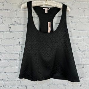 Victoria's Secret Satin Razorback Camisole‎ Tank Top, Size XL, Black, NWT
